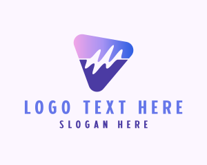 Flow - Triangle Wave Frequency logo design