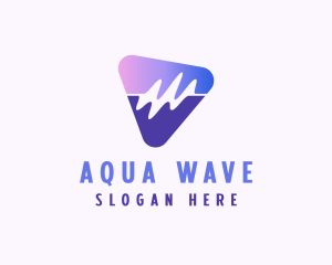 Triangle Wave Frequency logo design