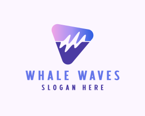 Triangle Wave Frequency logo design