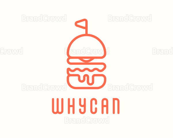 Minimal Cheeseburger Burger Logo