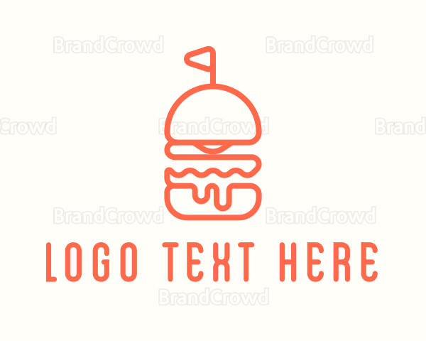 Minimal Cheeseburger Burger Logo