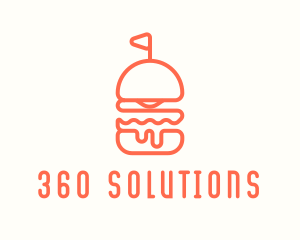 Minimal Cheeseburger Burger logo design