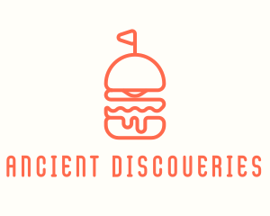 Minimal Cheeseburger Burger logo design