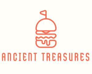 Minimal Cheeseburger Burger logo design