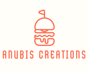 Minimal Cheeseburger Burger logo design