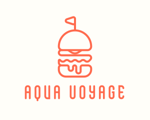 Minimal Cheeseburger Burger logo design