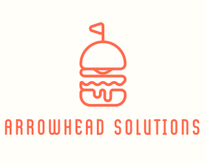 Minimal Cheeseburger Burger logo design