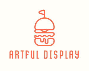 Minimal Cheeseburger Burger logo design