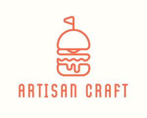 Minimal Cheeseburger Burger logo design