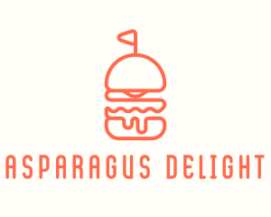 Minimal Cheeseburger Burger logo design