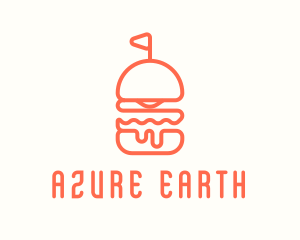 Minimal Cheeseburger Burger logo design