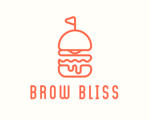 Minimal Cheeseburger Burger logo design