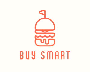 Minimal Cheeseburger Burger logo design