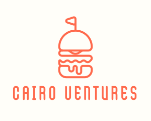 Minimal Cheeseburger Burger logo design