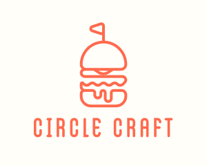 Minimal Cheeseburger Burger logo design