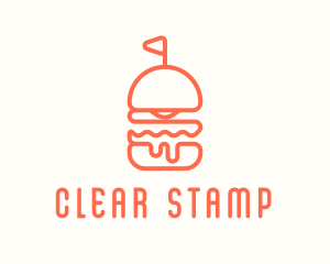 Minimal Cheeseburger Burger logo design