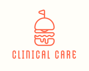 Minimal Cheeseburger Burger logo design