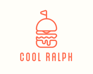 Minimal Cheeseburger Burger logo design