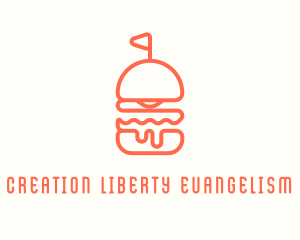 Minimal Cheeseburger Burger logo design