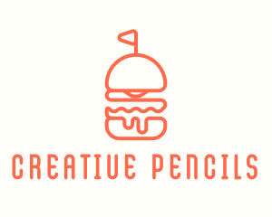 Minimal Cheeseburger Burger logo design