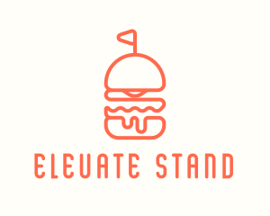 Minimal Cheeseburger Burger logo design