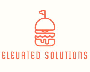 Minimal Cheeseburger Burger logo design