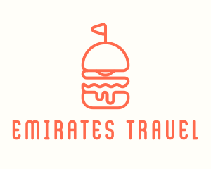 Minimal Cheeseburger Burger logo design