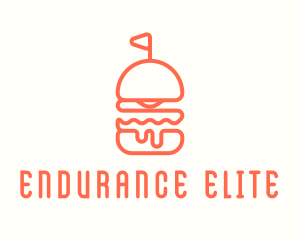 Minimal Cheeseburger Burger logo design