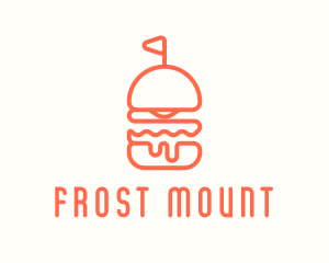 Minimal Cheeseburger Burger logo design