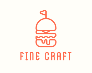 Minimal Cheeseburger Burger logo design