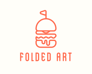 Minimal Cheeseburger Burger logo design