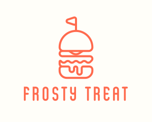 Minimal Cheeseburger Burger logo design