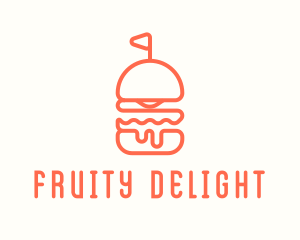 Minimal Cheeseburger Burger logo design