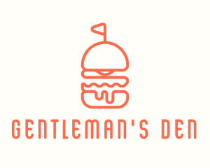 Minimal Cheeseburger Burger logo design