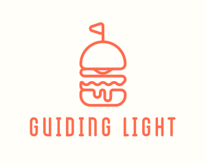 Minimal Cheeseburger Burger logo design