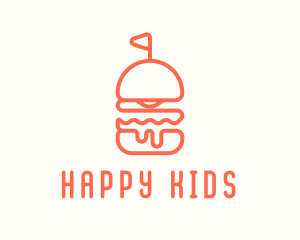 Minimal Cheeseburger Burger logo design