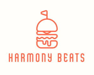 Minimal Cheeseburger Burger logo design