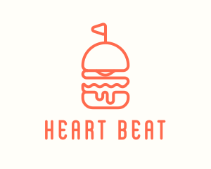 Minimal Cheeseburger Burger logo design