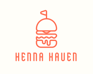 Minimal Cheeseburger Burger logo design