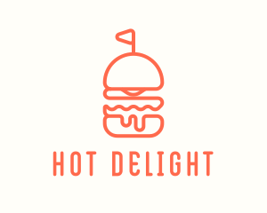 Minimal Cheeseburger Burger logo design