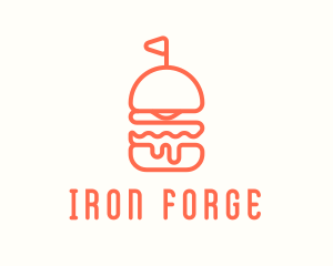 Minimal Cheeseburger Burger logo design