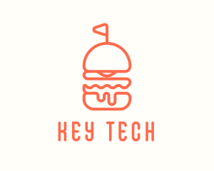 Minimal Cheeseburger Burger logo design