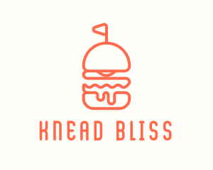 Minimal Cheeseburger Burger logo design