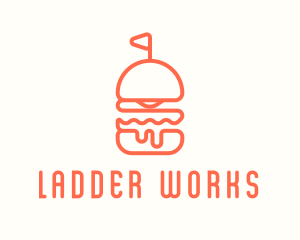 Minimal Cheeseburger Burger logo design