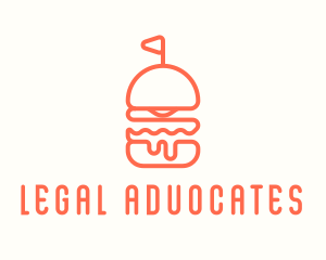 Minimal Cheeseburger Burger logo design