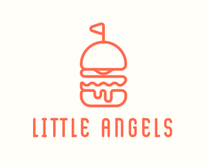 Minimal Cheeseburger Burger logo design