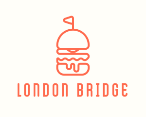 Minimal Cheeseburger Burger logo design