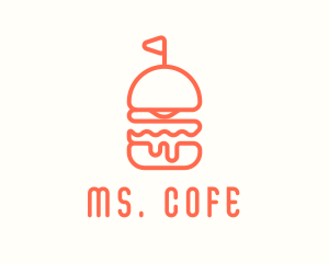 Minimal Cheeseburger Burger logo design