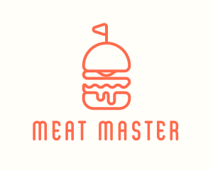 Minimal Cheeseburger Burger logo design