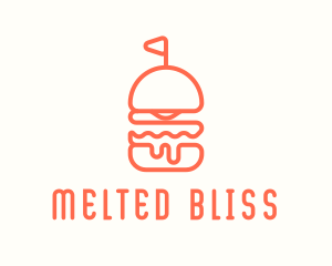 Minimal Cheeseburger Burger logo design